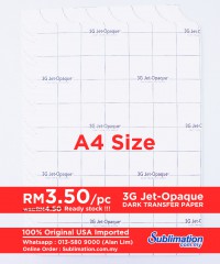 A4 3G Jet-Opaque Dark Transfer Paper